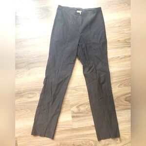 Tribal Black Scalloped Top Zipper Front Ankle Pants